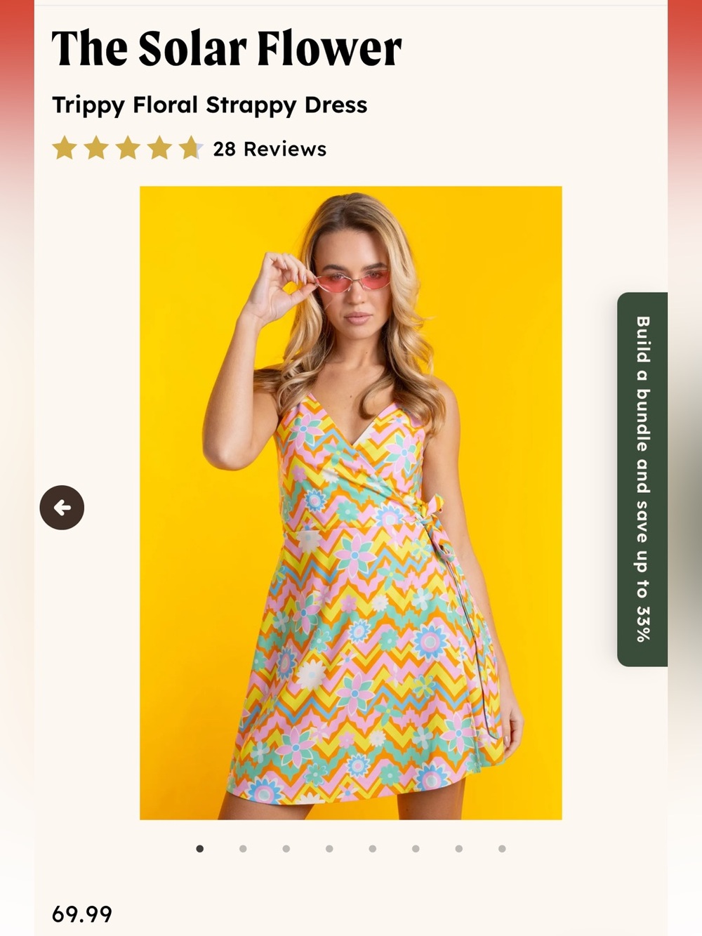 “The Solar Flower” Retro Floral Sundress size Medium